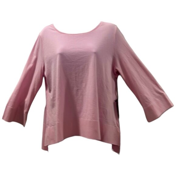 Habitat Tops - Habitat Rose Cotton Tunic Top S | Scoop Neck 3/4 Sleeve NWT